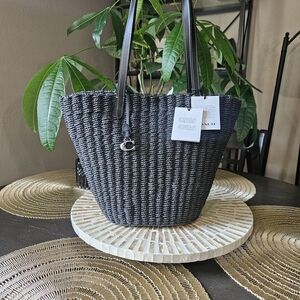 ❌SOLD ON ANOTHER PLATFORM❌✨ Coach Straw Tote  👜